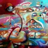 Peinture intitulée "Abstract generator 2" par O-Vip, Œuvre d'art originale, Acrylique