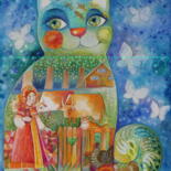 Peinture intitulée "Russe" par Oxana Zaika, Œuvre d'art originale, Aquarelle