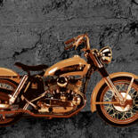 Photographie intitulée "Harley Davidson-KHK…" par Pablo Guillamon, Œuvre d'art originale, Photographie numérique