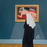 Ζωγραφική με τίτλο "La Provocation" από Paddy, Αυθεντικά έργα τέχνης, Ακρυλικό Τοποθετήθηκε στο Ξύλινο φορείο σκελετό