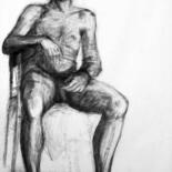 Drawing titled "Guy" by Pamela Rys, Original Artwork, Charcoal