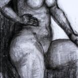 Dibujo titulada "Shapes 5" por Pamela Rys, Obra de arte original, Carbón