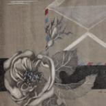 Desenho intitulada "Rose per Luftpost" por Tatjana M. Pankau, Obras de arte originais, Tinta