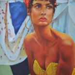 Painting titled "Linda Evangelista" by Pannochki.Art, Original Artwork, Oil