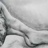 Drawing titled "Pausa" by Zeuxiss, Original Artwork, Charcoal