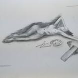Drawing titled "Epuisement" by Zeuxiss, Original Artwork, Charcoal