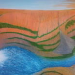 Картина под названием "Водопад с Сердцем" - Артур Парсамян, Подлинное произведение искусства