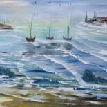 Painting titled "seascape ASIA" by Pascal Jung, Original Artwork, Oil
