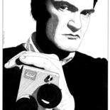 图画 标题为“Quentin Tarantino” 由Pascal Tavarner, 原创艺术品, 墨