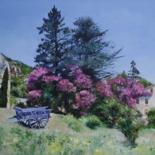 Painting titled "Printemps à Monieux" by Pascale Harnisch, Original Artwork, Oil