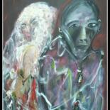 Painting titled "Le confessionnal." by Pascaly, Original Artwork, Acrylic