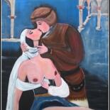 Painting titled "La rencontre galant…" by Pascaly, Original Artwork, Acrylic