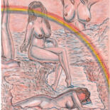 Drawing titled "Over the Rainbow" by Pasquale Desantis, Original Artwork, Pencil