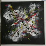 Painting titled "évaporation tumultu…" by Patou.B, Original Artwork, Acrylic