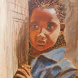 Painting titled "Portrait d'enfant" by Patrick Bauquel, Original Artwork, Pastel