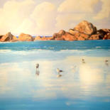Peinture intitulée "Rochers de Bretagne" par Patrick Bigeon, Œuvre d'art originale, Acrylique