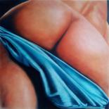 Schilderij getiteld "Roxanne" door Patrick Demuth, Origineel Kunstwerk, Pastel Gemonteerd op Frame voor houten brancard