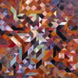 Collages intitolato "pixel blues "le rév…" da Shub, Opera d'arte originale, Collages Montato su Telaio per barella in legno