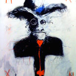 Painting titled "MRXN FEUILLE VÉLO" by Patrick Santus, Original Artwork, Acrylic