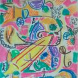 Drawing titled "Abstract salad" by Paul Antwis, Original Artwork, Pastel