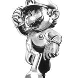 Desenho intitulada "Metal Mario" por Paul Stowe, Obras de arte originais, Lápis