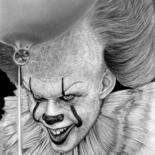 Desenho intitulada "Pennywise" por Paul Stowe, Obras de arte originais, Lápis