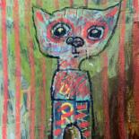 Collages titled "Simple kitty 4" by Pavel Kuragin, Original Artwork, Acrylic