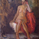 Painting titled ""Обнаженная"" by Pavel Levites, Original Artwork, Oil