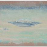 제목이 "Blue UFO"인 미술작품 Pascal Boulommier로, 원작, 아크릴