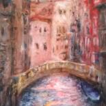 Peinture intitulée "Pont de Venise" par Galerie Peinture  Arts De Lyon, Œuvre d'art originale, Huile