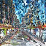 Painting titled "Colorful street" by Pepe Villan, Original Artwork, Acrylic