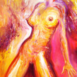 Painting titled "Erotic Nude: Hot Pa…" by Peter Nottrott, Original Artwork, Acrylic