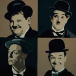 Painting titled "Silent movie heros" by Peter Seminck, Original Artwork, Acrylic