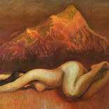 Картина под названием "The Mountain" - Petr Ldin, Подлинное произведение искусства, Масло
