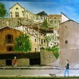 Malerei mit dem Titel "La rue du Raja" von François Peyrout, Original-Kunstwerk