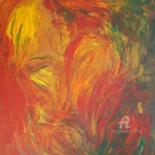 Painting titled "Réconciliation 2" by Marie Phebidias, Original Artwork, Acrylic