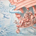 Drawing titled "En route pour les a…" by Philippe Lemarinier, Original Artwork, Pastel Mounted on Wood Panel