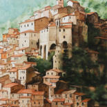 Pittura intitolato "Italia" da Philippe Auger, Opera d'arte originale, Acquarello