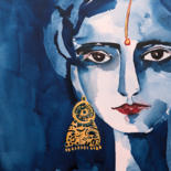 Painting titled "Hijra 06" by Véronique Piaser-Moyen, Original Artwork, Watercolor