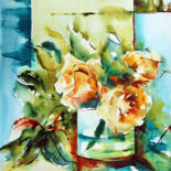 Painting titled "Trio" by Véronique Piaser-Moyen, Original Artwork, Watercolor