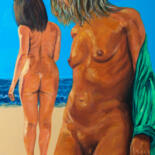 Painting titled "Natacha, desnuda y…" by Pictor Mulier, Original Artwork, Acrylic