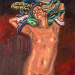 Painting titled "Medusa" by Pictor Mulier, Original Artwork, Acrylic