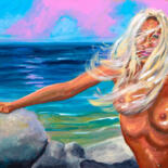 Painting titled "Jessie desnuda entr…" by Pictor Mulier, Original Artwork, Acrylic