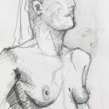 Dessin intitulée "Nu féminin_#11" par Pierre Charpentier, Œuvre d'art originale, Graphite