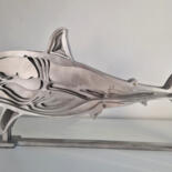 Sculpture titled "BB Sharck" by Pierre Lamblin, Original Artwork, Aluminium