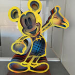 Sculpture titled "Mickey S (1973)" by Pierre Lamblin, Original Artwork, Aluminium