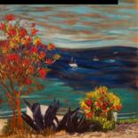 Painting titled "côte d'azur" by Pierre Paszkowski, Original Artwork, Oil