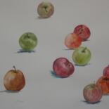 Peinture intitulée "Pommes" par Pierre Varési Pierre, Œuvre d'art originale