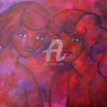 Peinture intitulée "Les demoiselles mon…" par Pinkivioletblue, Œuvre d'art originale, Acrylique