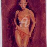 Painting titled "Girl in a bikini" by Piotr, Original Artwork